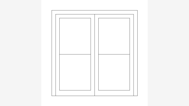 Desenho DWG da Janela J Abrir Ja65 — Bloco Construtivo