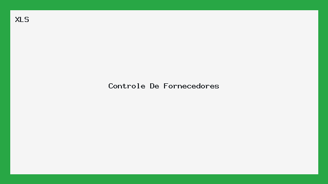 Planilha Excel Controle Completo de Fornecedores