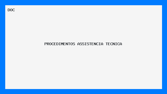 Procedimentos de Assistência Técnica - Manual Prático