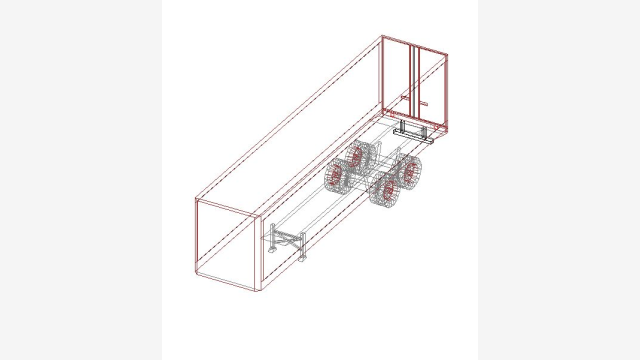 Rimorchio1 - Modelo DWG 3D de Reboque Detalhado
