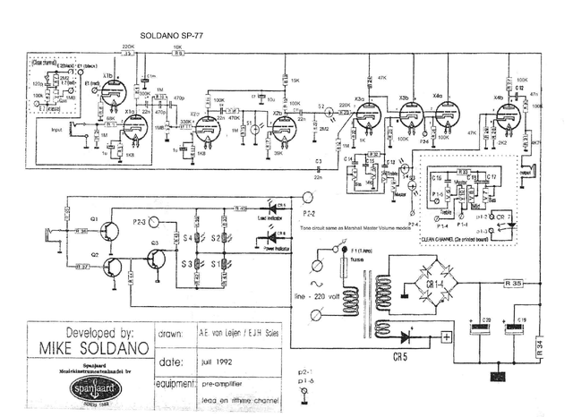 Manual Esquemático SP‑77 Preamp – Esquema Completo PDF