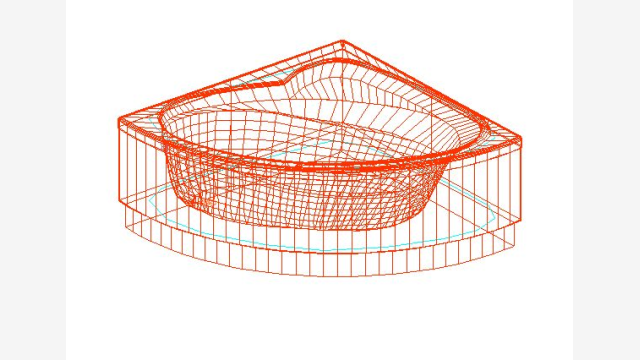 Banheira 3D Modelo Banera 011 DWG