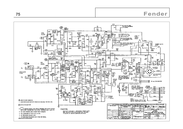 Manual Esquemático Fender 75 - Diagrama Completo PDF