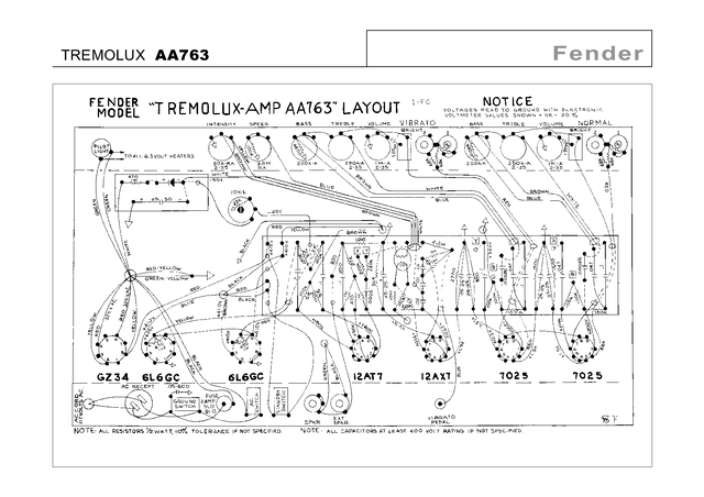 Esquema Fender Tremolux AA763 PDF Completo