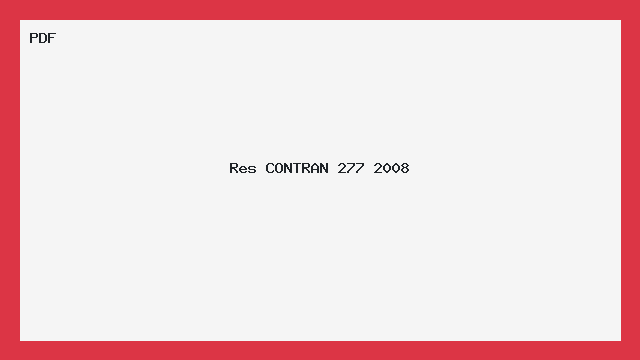 Res CONTRAN 277 2008