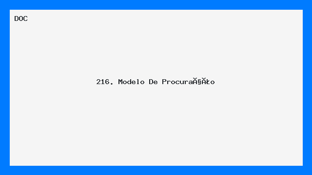 Procuração Simples e Personalizável Modelo DOC