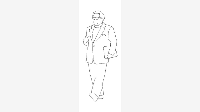 Bloco DWG Pessoa Pm6 — Figura humana detalhada