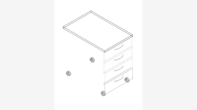 Bloco 3D Cajones 001 DWG - Mobiliário Pronto