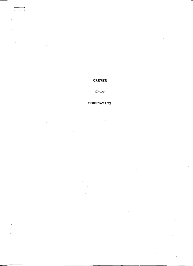 Esquema Carver Pre Amplificador C19 PDF