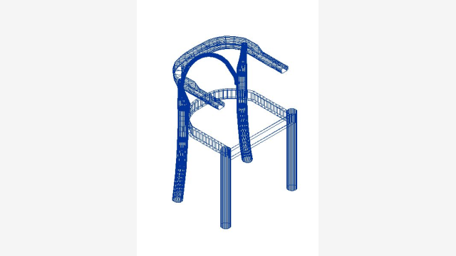 Silla 003 — Modelo DWG 3D de Cadeira para Projetos