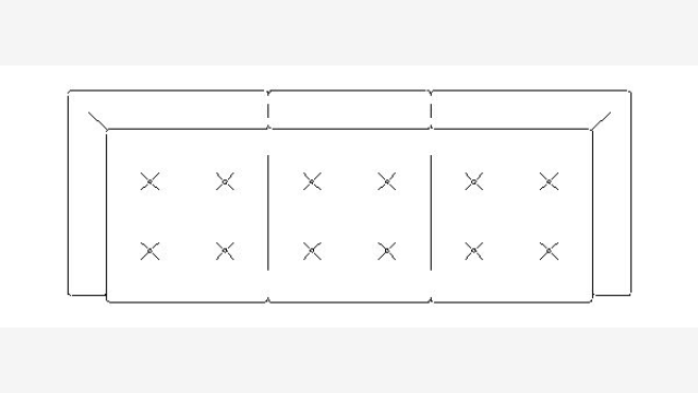 Sofá CAD DWG — Bloco arquitetônico pronto