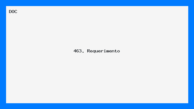 Requerimento Modelo 463 — Documento DOC Pronto para Uso