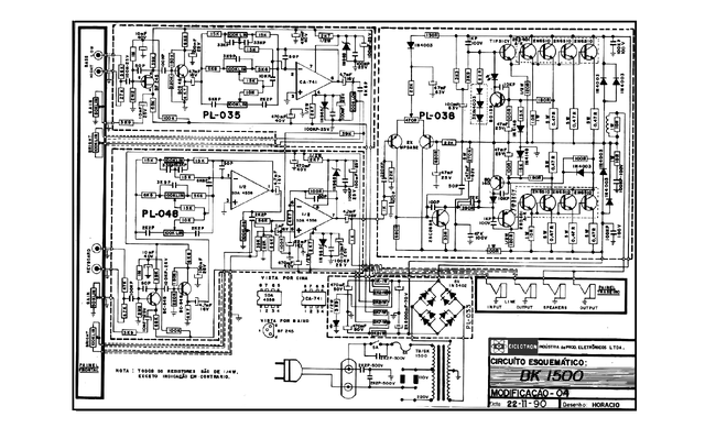 Manual Esquemático Ciclotron Amplificador BK-1500