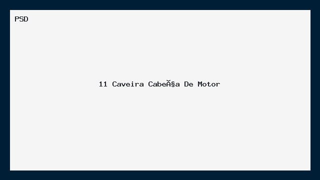 Caveira Cabeça de Motor — PSD 11 Alta Resolução