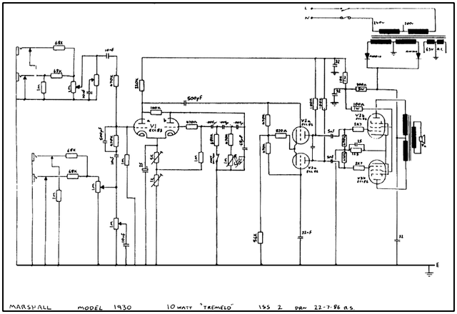 Manual Marshall JMP 1930 10W — Esquema Completo