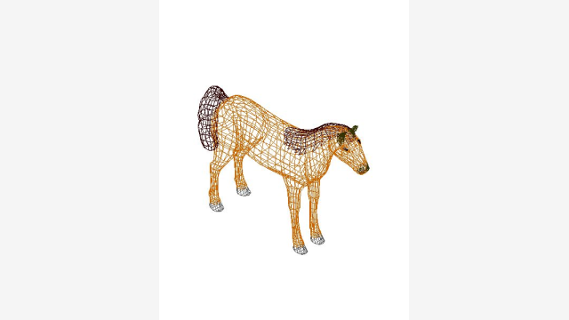 Modelo 3D DWG de Cavalo detalhado para projetos