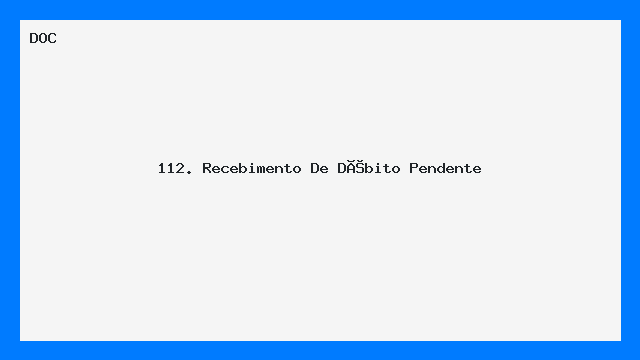 Modelo de Carta Recebimento de Débito Pendente