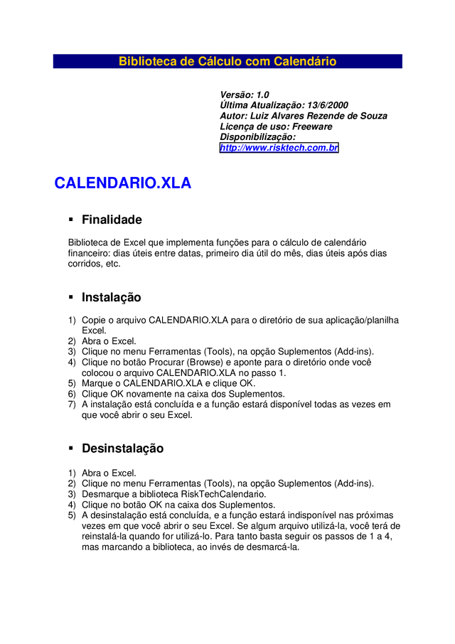 Calendário Anual Prático em PDF 2026