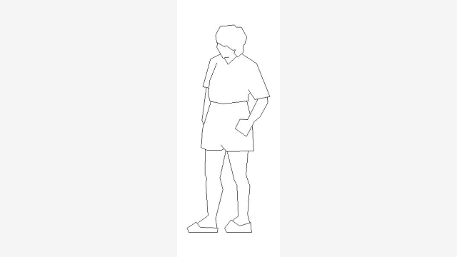 Bloco DWG Pessoas Dpw5 – Modelo Pronto para CAD