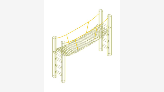 Columpio 000 - Bloco 3D DWG para Projetos Urbanos