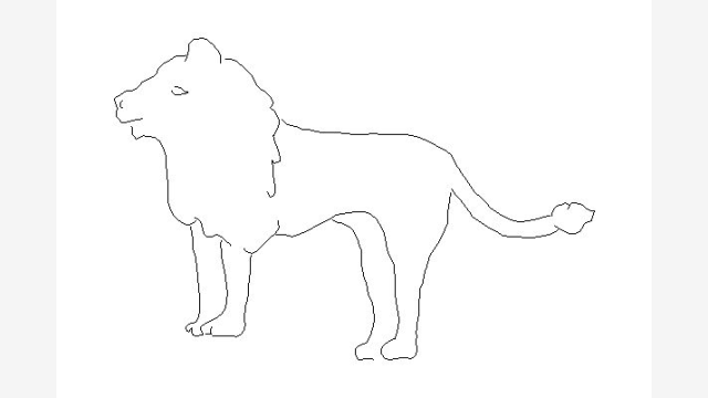 Lleo — Bloco DWG de Animal para AutoCAD