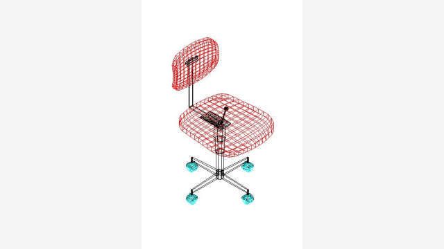Silla 008 — Modelo DWG de Cadeira 3D para Projetos