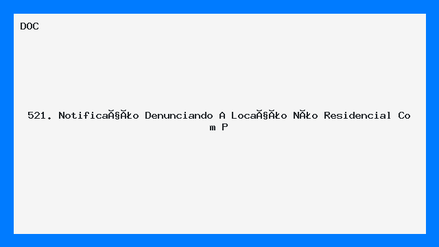 Notificação para Locação Não Residencial Modelo Pronto
