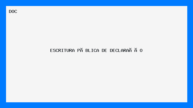 Escritura Pública de Declaração — Modelo Pronto DOC