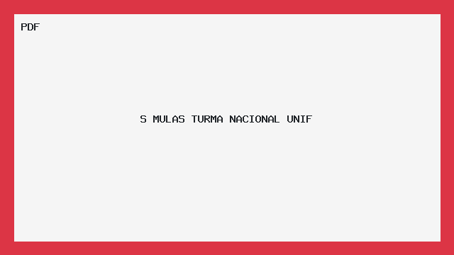 S MULAS TURMA NACIONAL UNIF