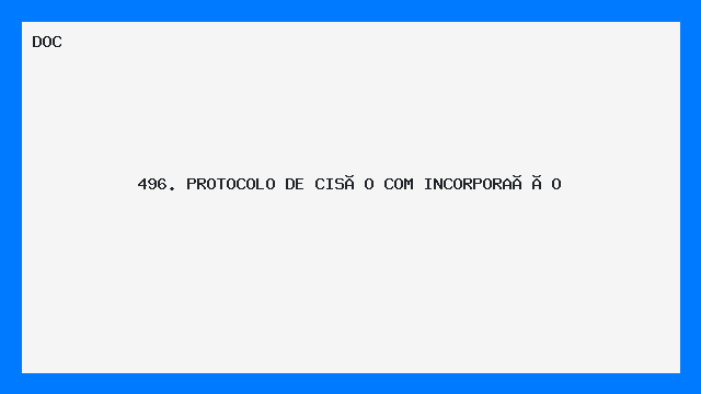Protocolo de Cisão com Incorporação Modelo DOC