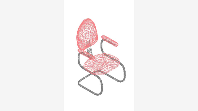 Silla 005 — Bloco 3D DWG para projetos de mobiliário