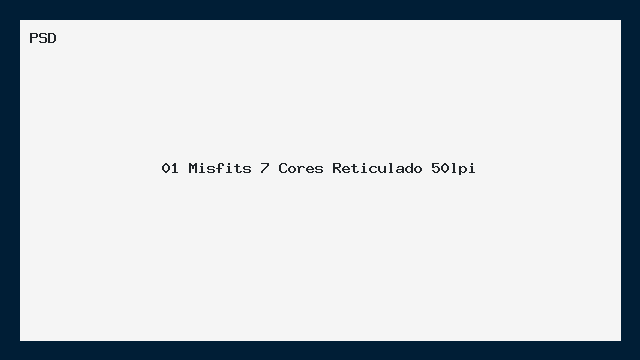 Misfits 7 Cores Reticulado 50lpi PSD