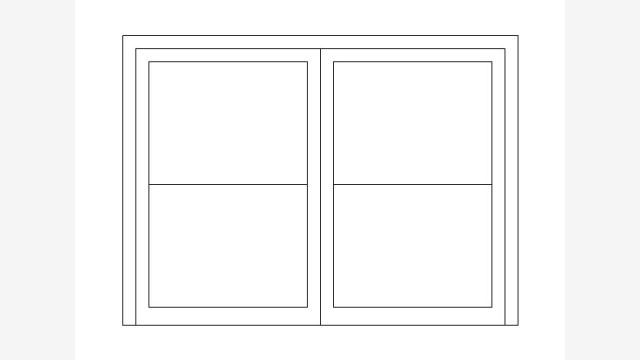 Desenho DWG Janelas Abre 69 — Bloco CAD Detalhado