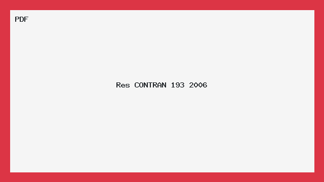 Res CONTRAN 193 2006