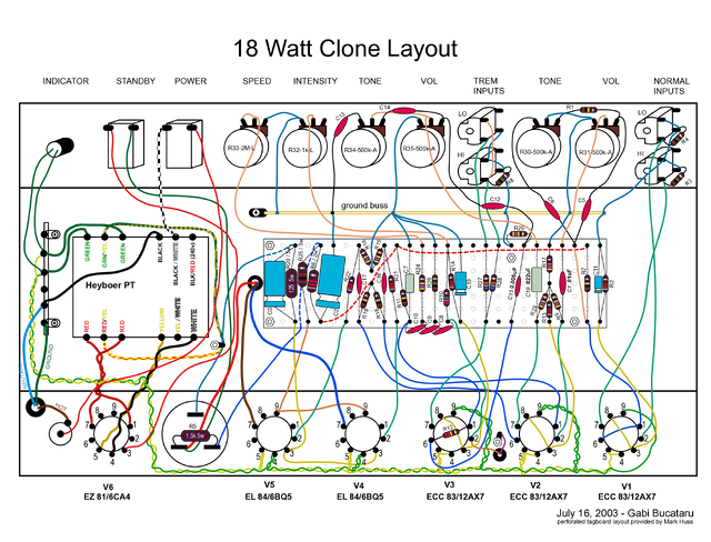 Marshall 18watt Layout