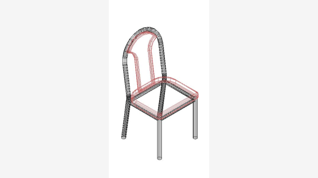 Silla 004 DWG — Modelo 3D de Cadeira para Projetos
