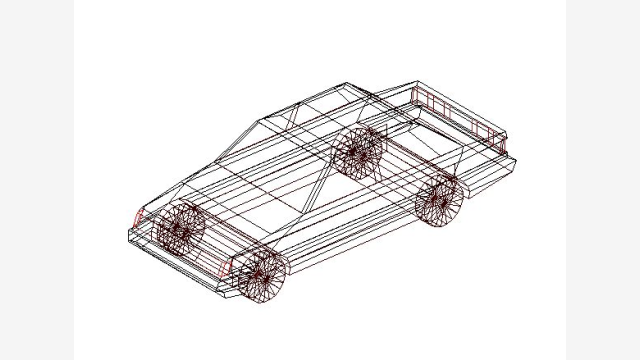Bloco DWG C Csedan - Modelo 3D compacto