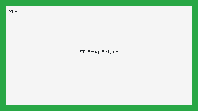 Planilha FT Pesq Feijão — Modelo XLS para Pesquisa