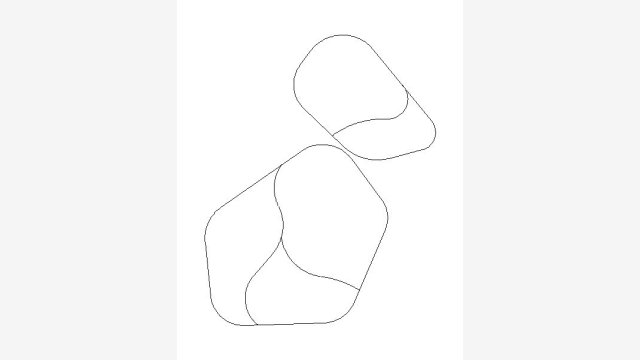 Rock — Bloco DWG de Vegetação Detalhado