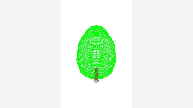 Árvore 3D Arbol 013 - DWG pronta para uso