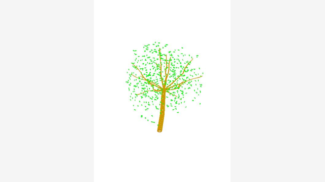 Árvore 3D Arbol 009 - Bloco DWG para projetos