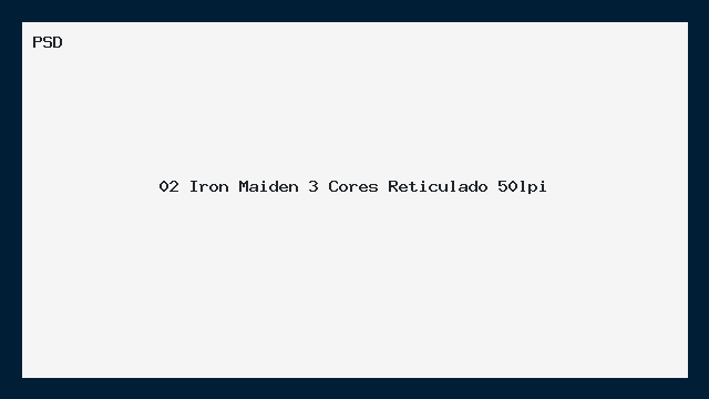 Iron Maiden 3 Cores Reticulado 50lpi PSD Photoshop